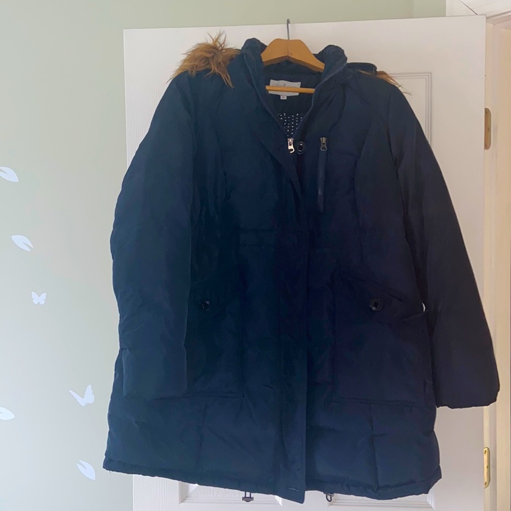 Momo Maternity Hooded Down Puffer Pregnancy Coat